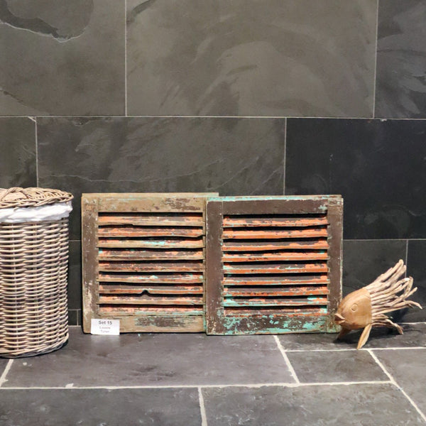  - Louvre Türen in vielen Größen - Set 15 (B50 x H51 x T4 cm) - Badgestaltung | Afrika Naturstein