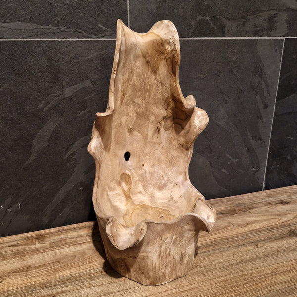  - LADA, Vase/Körbchen aus recyceltem Teakholz, diverse Größen - Nummer 4 - Badgestaltung | Afrika Naturstein