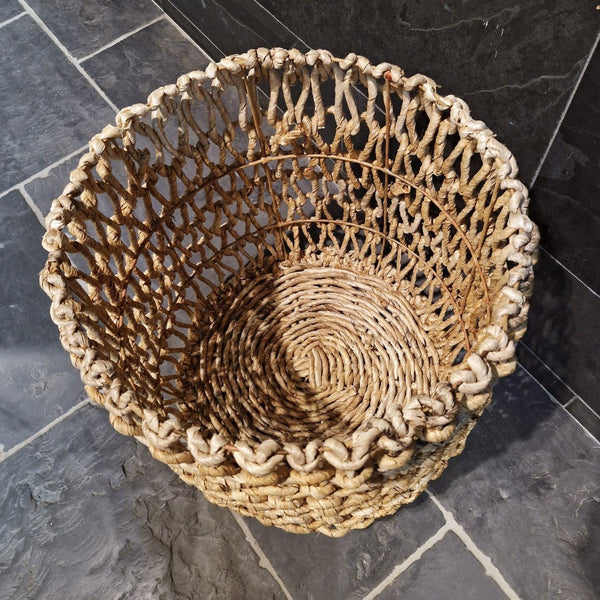  - Wäschekorb rund aus Bananenblatt - Badgestaltung | Afrika Naturstein