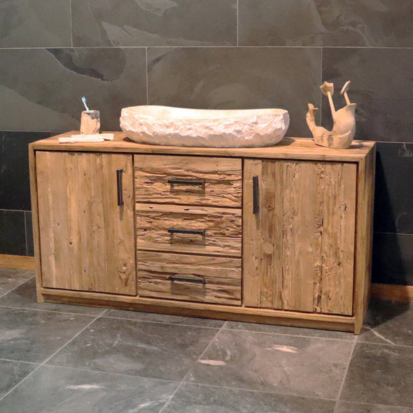  - MURASI Kommode 160 x 50 x 80 cm - Badgestaltung | Afrika Naturstein