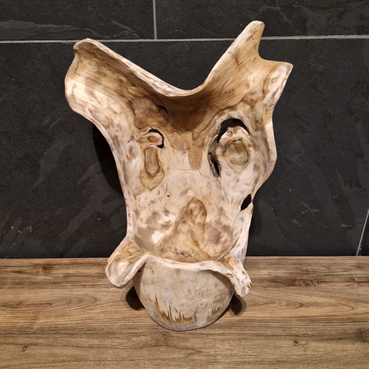 LADA Badgestaltung aus recyceltem Teakholz von Körbchen in verschiedenen Größen, natürliche Holzoptik, handgefertigt