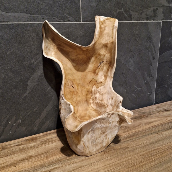  - LADA, Vase/Körbchen aus recyceltem Teakholz, diverse Größen - Nummer 2 - Badgestaltung | Afrika Naturstein