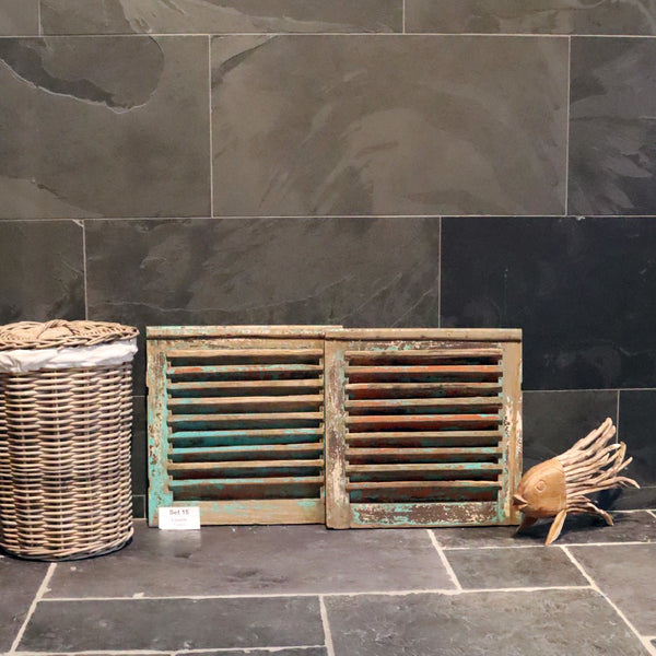  - Louvre Türen in vielen Größen - Set 15 (B50 x H51 x T4 cm) - Badgestaltung | Afrika Naturstein