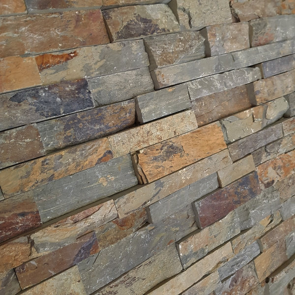  - Muster | Naturstein Verblender | SCHIEFER RUSTIQUE - ca. 15 x 15 - 20 cm - Muster | Afrika Naturstein