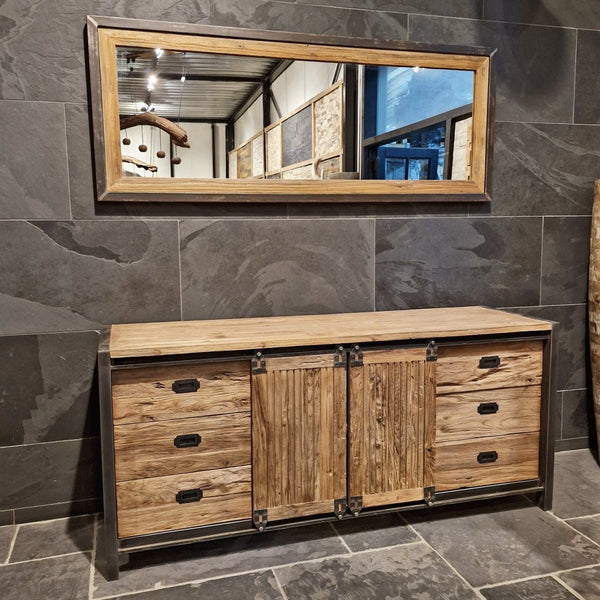  - PALU Unterschrank mit Spiegel, set - Set - Badgestaltung | Afrika Naturstein