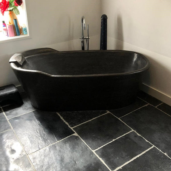 Fliese Natursteinfliese Kalkstein Chateau Noir - Kalksteinfliesen | CHATEAU NOIR - 18 x 18 x 2.0 - 2.5 cm - Fliesen | Afrika Naturstein