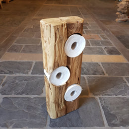 Toilettenpapierhalter Teak Altholz handgefertigtes Unikat - Toilettenpapierhalter 3 Rollen Teak Altholz - Badgestaltung