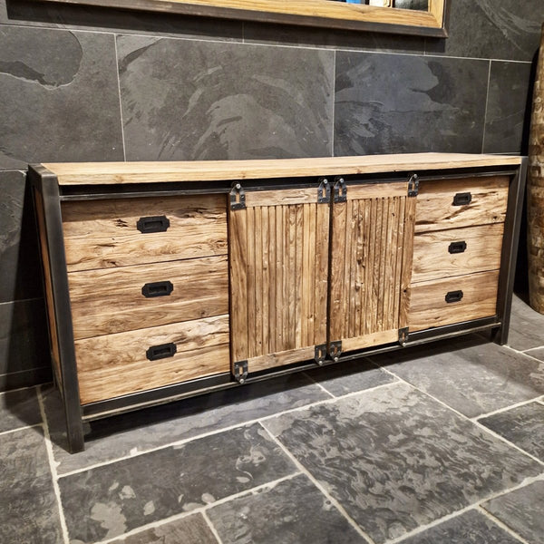  - PALU Unterschrank mit Spiegel, set - Set - Badgestaltung | Afrika Naturstein