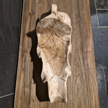 Recycelte Teakholz Badgestaltung Schale mit elegantem Design, ideal für Badezimmerdekoration oder Ablage.