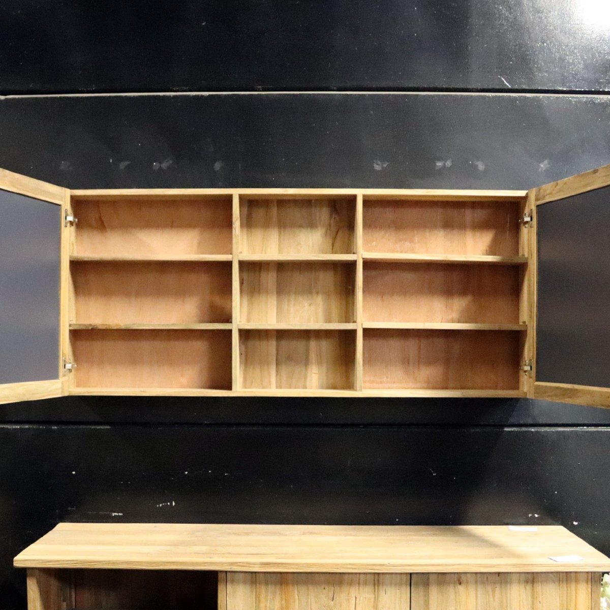 Spiegelschrank Badspiegel aus recyceltem Teakholz, 140-180 cm breit und 70 cm hoch, für stilvolle Badgestaltung.