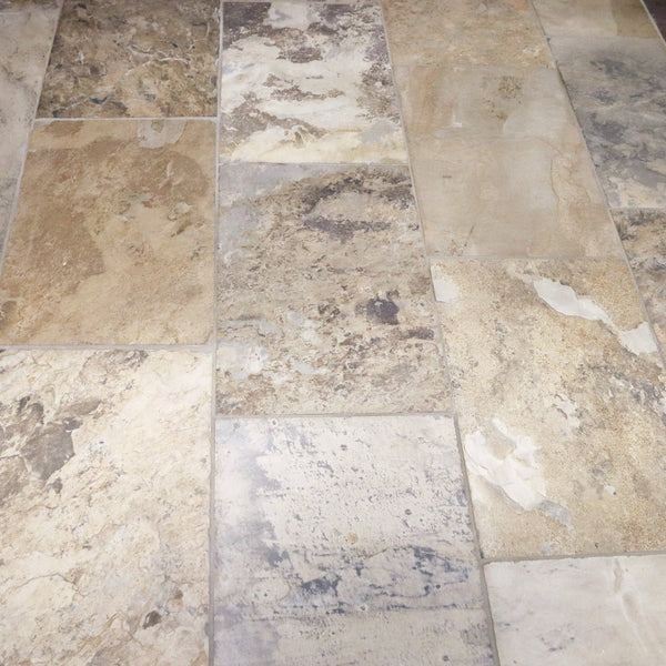  - Muster | Schieferfliesen | ANTIQUE WHITE - ca. 20 x 20 cm - Muster | Afrika Naturstein