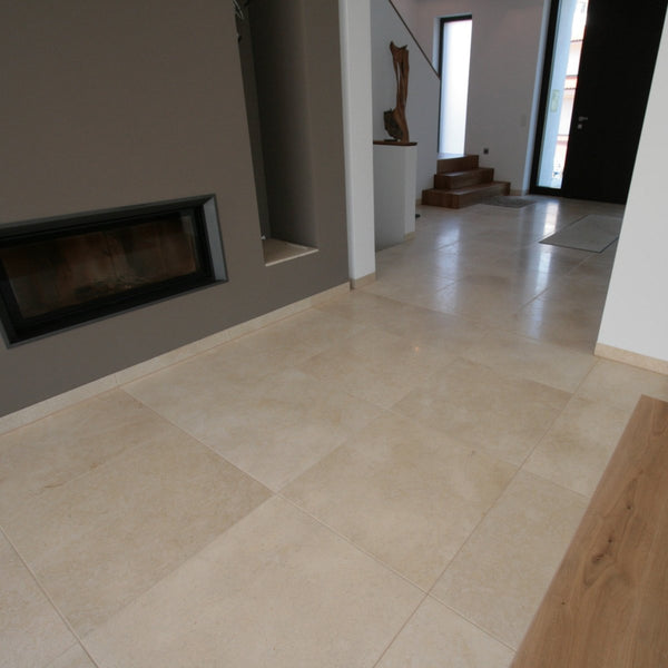  - Muster | Kalksteinfliesen | JERUSALEM DESERT | Gebürstet - ca. 20 x 20 cm - Muster | Afrika Naturstein