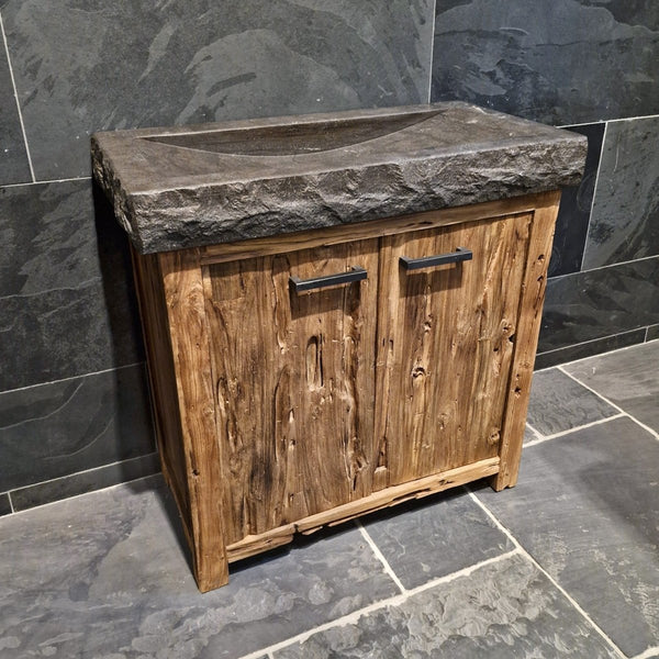  - Bantam 7 | mit Waschtisch - 86 x 45 x 80 cm - Badgestaltung | Afrika Naturstein