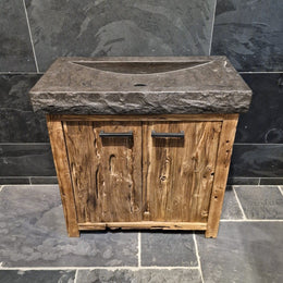  - Bantam 7 | mit Waschtisch - 86 x 45 x 80 cm - Badgestaltung | Afrika Naturstein