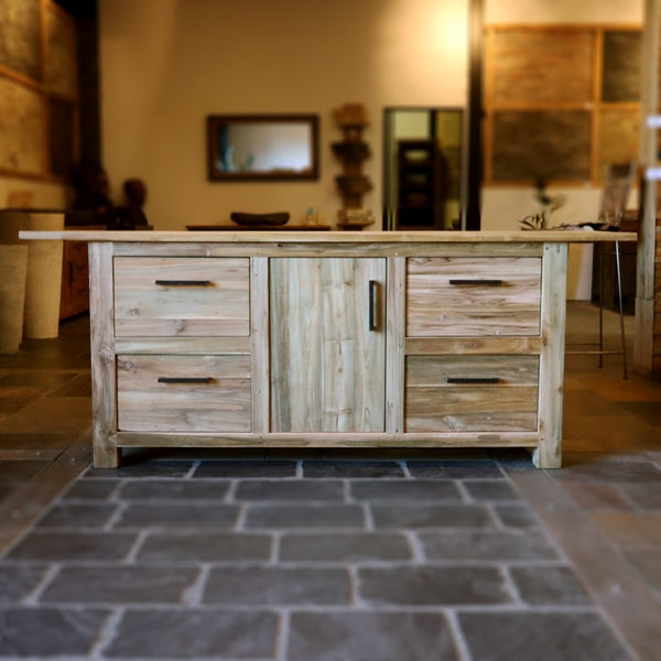  - BINTAN 1 Waschbeckenunterschrank - 190 x 50 x 80 cm - Badgestaltung | Afrika Naturstein