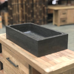 Waschtisch | Blaustein Glatt | Naturstein | 60 x 40 cm oder 90 x 45 cm - Afrika Naturstein & Teak Shop