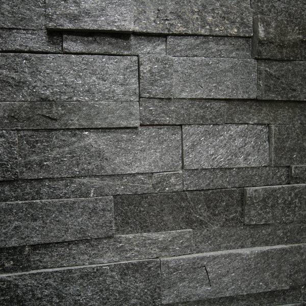  - Muster | Naturstein Verblender | QUARZIT BLACK - ca. 15 x 15 - 20 cm - Muster | Afrika Naturstein