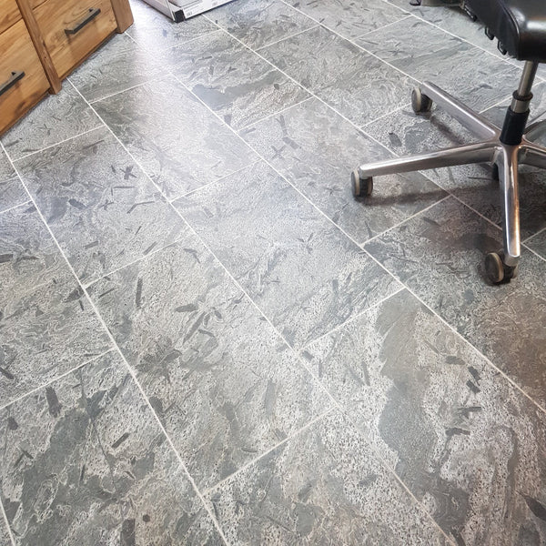  - Quarzitfliesen | QUARZIT SILVER GREY | Geschliffen & gebürstet - 60 x 30 x 1,2 - 1,6 cm - Fliesen | Afrika Naturstein