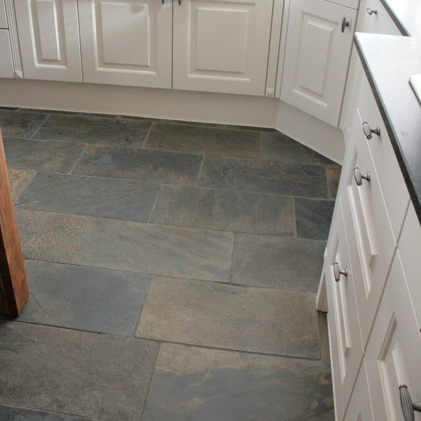 Naturstein Fliesen Schiefer Rustique spaltrau mehrfarbig - Muster | Schieferfliesen | RUSTIQUE - ca. 20 x 20 cm - Muster | Afrika Naturstein