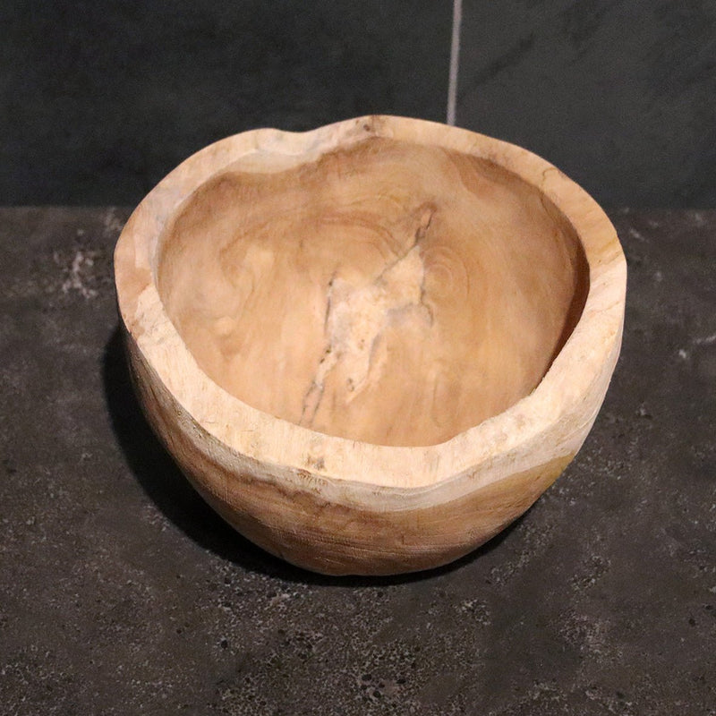  - Kleine Dekoschale aus Suar Holz, Ø 20 cm - Badgestaltung | Afrika Naturstein