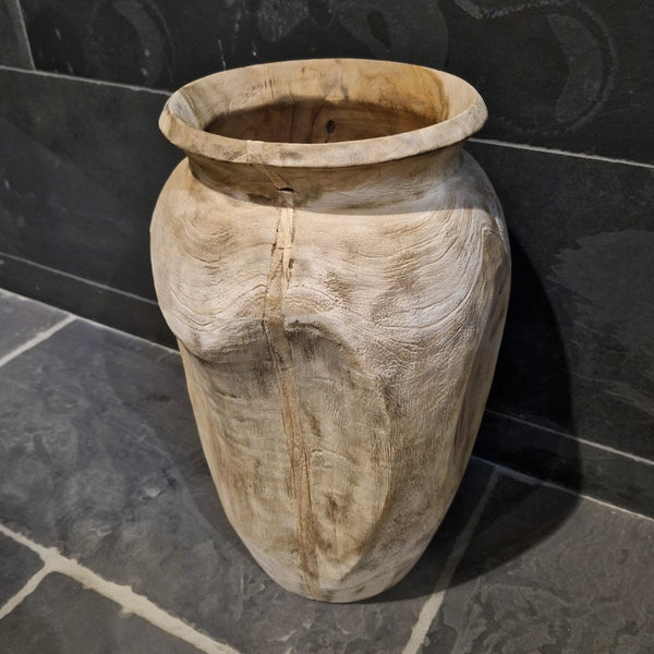 Vase aus recyceltem Teakholz, 40 cm hoch - Vase aus recyceltem Teakholz, 40 cm hoch - Vase 10 - Badgestaltung | Afrika Naturstein GmbH - Vase aus recyceltem Teakholz, 40 cm hoch - Vase 10 - Badgestaltung | Afrika Naturstein