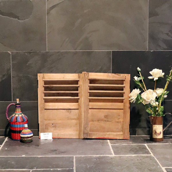  - Louvre Türen in vielen Größen - Set 17 (B43 x H59 x T4 cm) - Badgestaltung | Afrika Naturstein