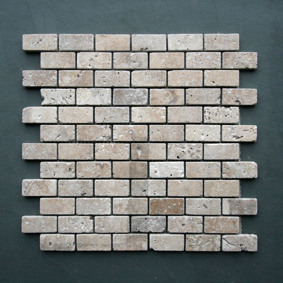 Mosaikfliesen | Travertin | Naturstein | 4,8 x 2,2 cm