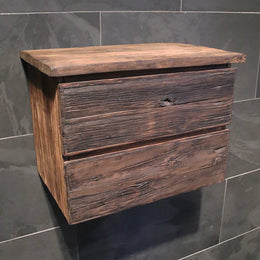  - RIAU Hängeschrank 65 x 48 x 44 cm - Dunkel (gebrannt) - Badgestaltung | Afrika Naturstein