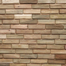 Holzverblender aus Teakholz, 21x6 cm, von BRICK, zeigt die texturierte Oberfläche und Naturholz-Optik.