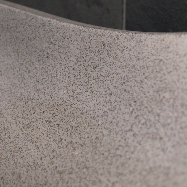 - THALASA Terrazzo Waschbecken Grau 60 x 40 x 18 cm - Badgestaltung | Afrika Naturstein