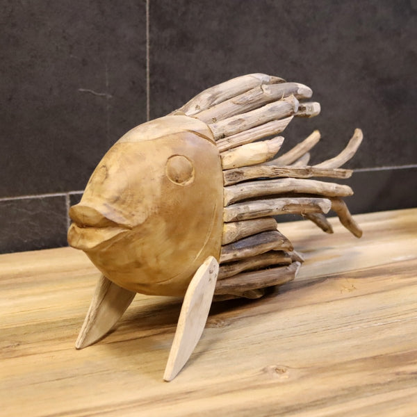  - Deko Fisch aus Altholz - Badgestaltung | Afrika Naturstein