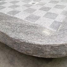 ACHERON Flussstein Duschwanne aus Findling für Badgestaltung, natürliche Duschfläche mit rustikalem Design