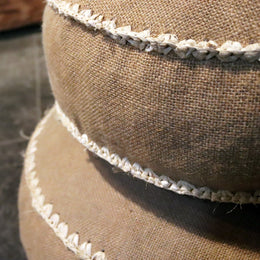  - Pouf Sitzkissen aus Sisal/Jute in verschiedenen Größen - Groß - L 55 x B 55 x H 30 cm - Badgestaltung | Afrika Naturstein