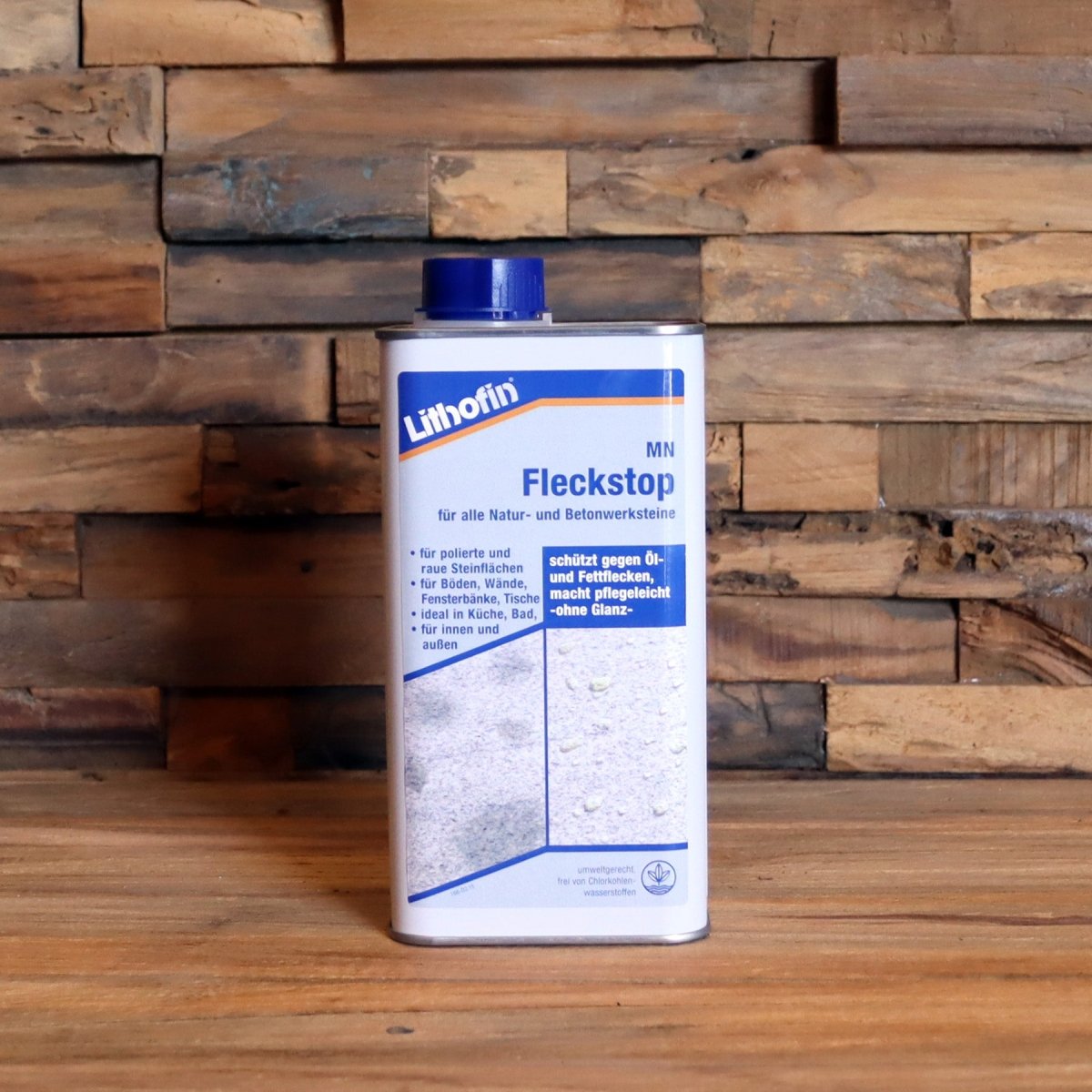  - Lithofin FLECKSTOP MN | für hellen Naturstein - 1 L - Schoonmaakmiddelen voor badkuip en tegels | Afrika Naturstein