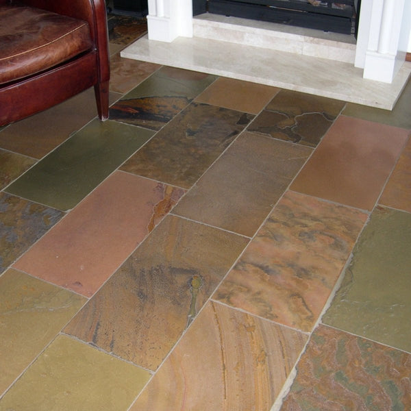 Schieferfliesen Platten Rosa Stone spaltrau sandfarben - Muster | Schieferfliesen | ROSA STONE - ca. 20 x 20 cm - Muster | Afrika Naturstein