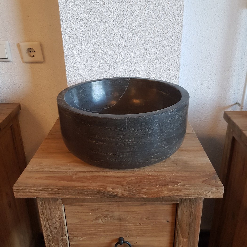Aufsatzwaschbecken | Blaustein glatt | Naturstein | Verschiedene Größen