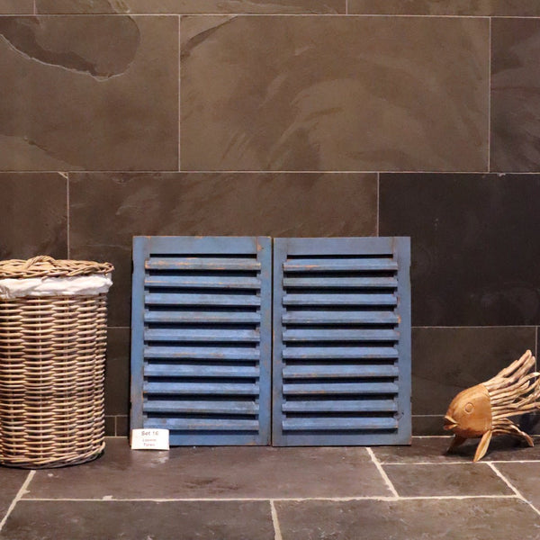  - Louvre Türen in vielen Größen - Set 16 (B40 x H60 x T3 cm) - Badgestaltung | Afrika Naturstein