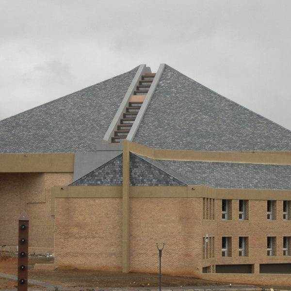 Dacheindeckung Schieferdeckung Schiefer Afrika Silver Blue - 1 Musterstück | Dacheindeckung Dachschiefer - 35 x 25 x 1.0 - 1.3 cm - Dach und Fasade | Afrika Naturstein