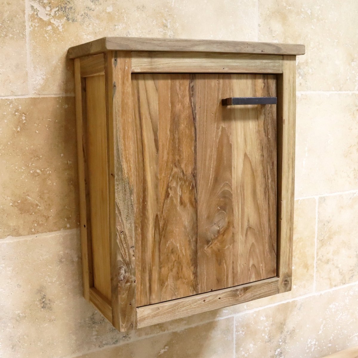 Wandrek van teakhout | 48 x 23 x 58 cm | Praktisch & natuurlijk | Model 5