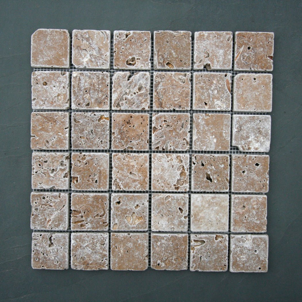 Mosaikfliesen | Travertin | Naturstein | 4,8 x 4,8 cm