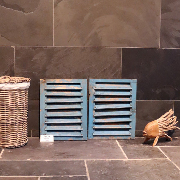  - Louvre Türen in vielen Größen - Set 14 (B40 x H52 x T3 cm) - Badgestaltung | Afrika Naturstein