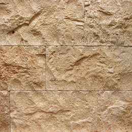 Verblender Wandverblender Riemchen Naturstein Travertin bossiert - Muster | Naturstein Verblender | TRAVERTIN FL 20 - 45 x 15 x 2,0 - 3,5 cm - ca. 20 x 15 cm - Muster | Afrika Naturstein