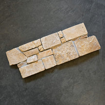Beige Kalkstein Verblender aus Naturstein, sichtbare Oberflächenstruktur, für Wandgestaltung, von BEIGE, Produkt-943723.