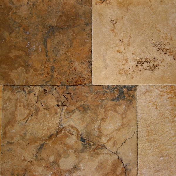  - Muster | Fliesen | TRAVERTIN POMPEYA - ca. 20 x 20 cm - Muster | Afrika Naturstein