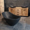  - THALASA Terrazzo Badewanne freistehend Schwarz - 180 x 80 x 60cm - Badgestaltung | Afrika Naturstein