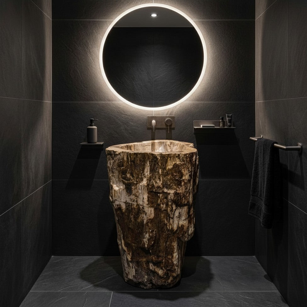 Standwaschbecken Versteinertes Holz | 49 x 44 x 90 cm | Z3