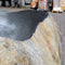 POSEIDON Badewanne freistehend Flussstein 250 x 156 x 75 cm, Whirlpool, XXL