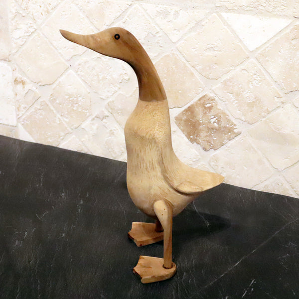 Decoratieve houten 'Lopende eend' 