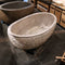 WAVE vrijstaande badkuip travertin grijs lengte 200 cm