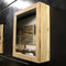 MALAYA Spiegelschrank Badspiegel Wandspiegel Teak 60x70x18 cm